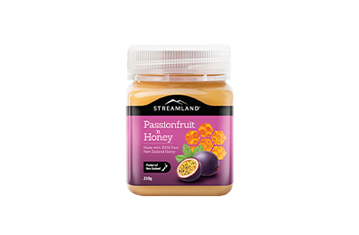 STREAMLAND紐西蘭新溪島 風味蜂蜜-百香果 250g